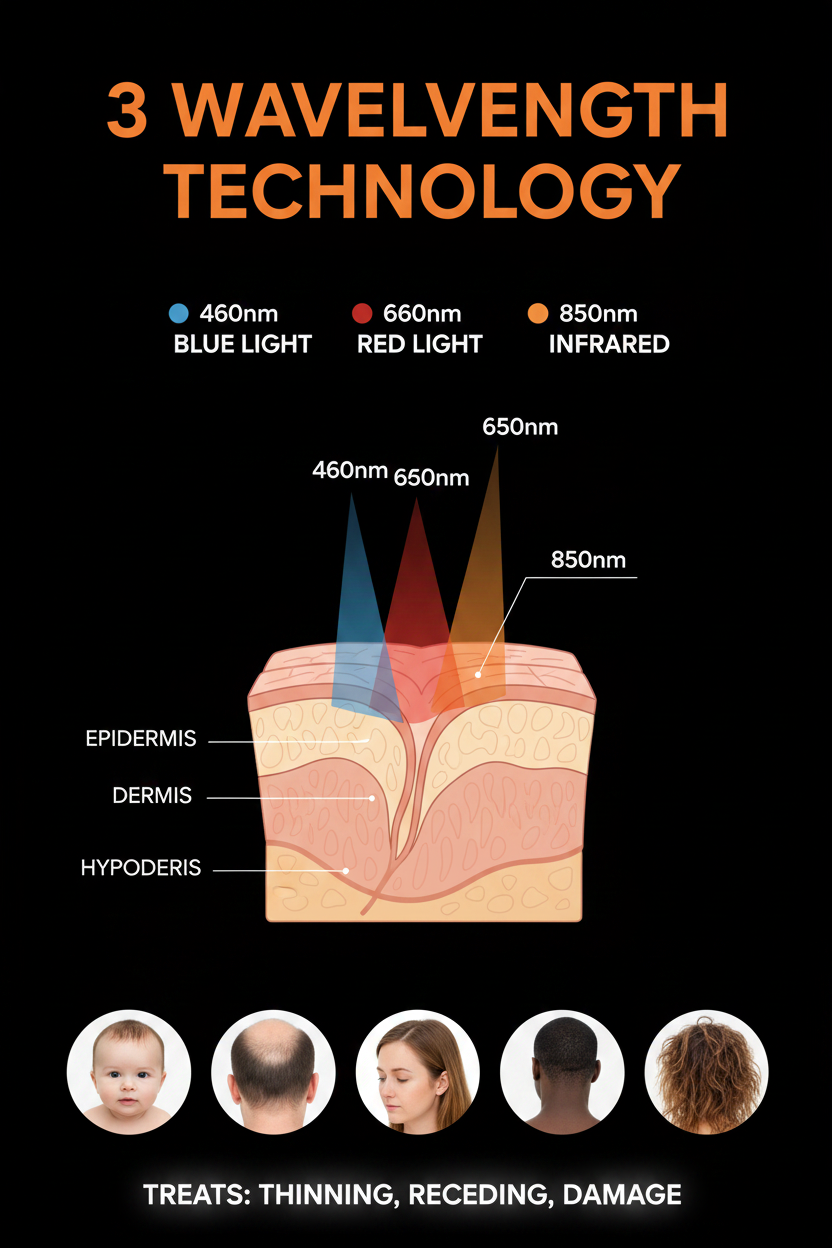 3 Wavelength Technology Infographic