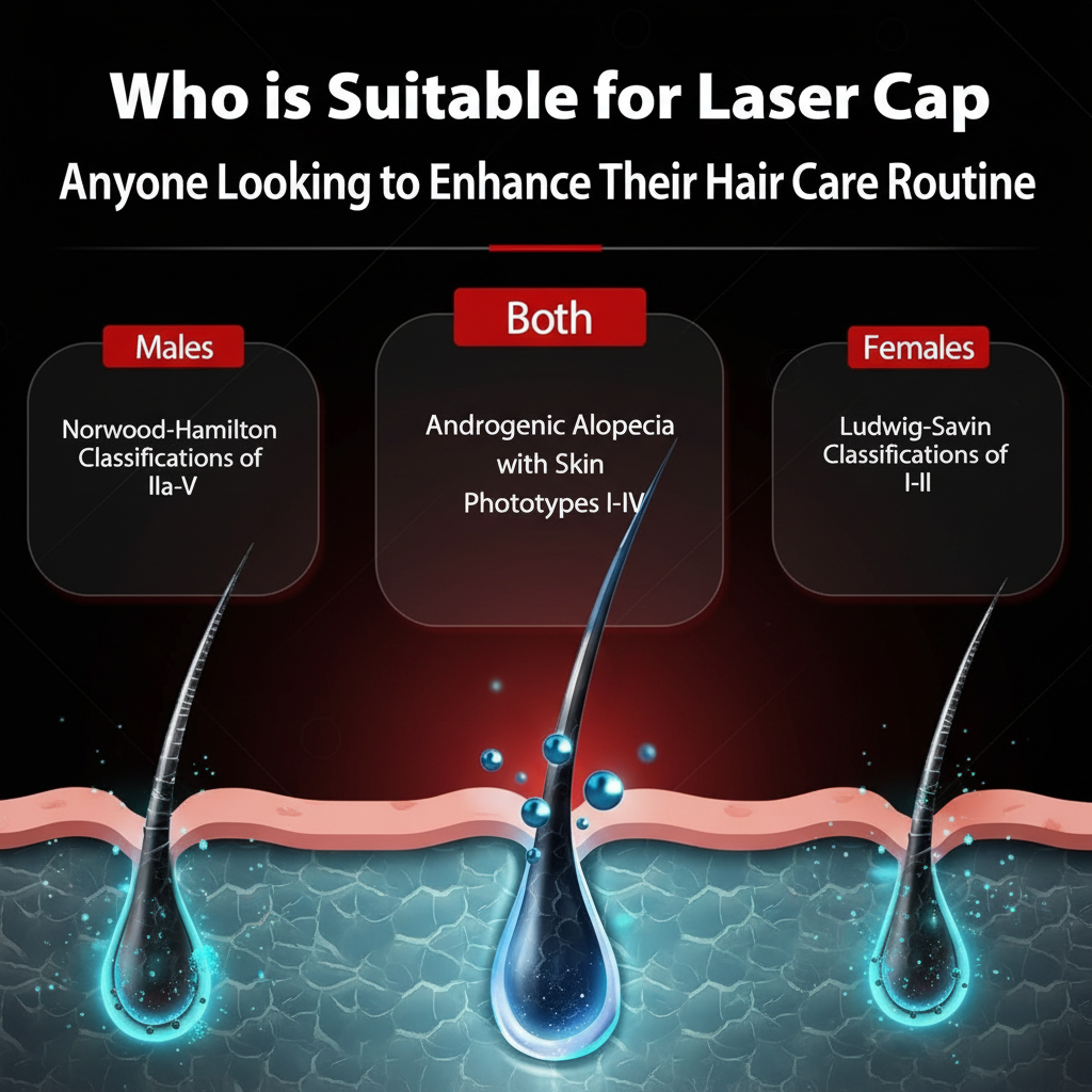 Who is Suitable for Laser Cap Infographic