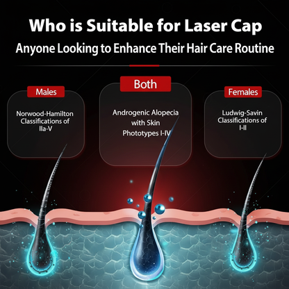 Who is Suitable for Laser Cap Infographic